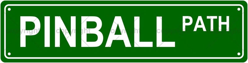 Aeontinity PINBALL PATH SPORTS Metal Tin Street Sign Bar Cafe Garage Cave Home Room Wall Bathroom Farmhouse Garden Porch Patio Decor, 16 x 4 Inch - Image 1